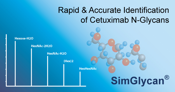 Identification of N-Glycans from Cetuximab (mAb) using LC/MS analysis with SimGlycan Software